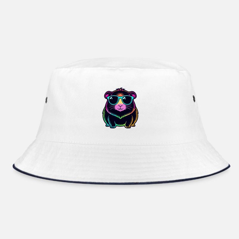 Neon-Regenbogen-Hamsterbrille Bucket Hat