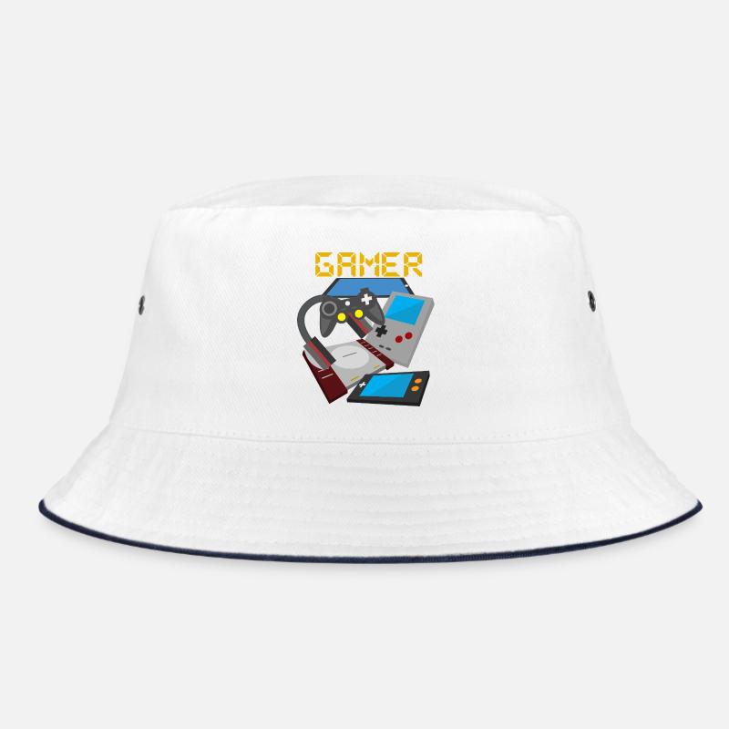 Retro Gamer Devices Mix – Gaming Nostalgie Bucket Hat