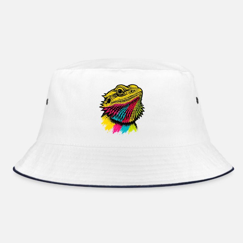 Bartagame Pop-Art Farbenfroher Stadtstil Bucket Hat