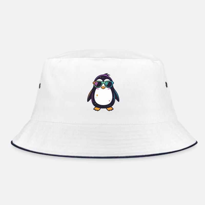 Pinguin-Neonbrillen Bucket Hat
