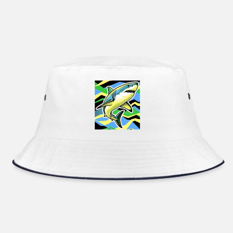 Hai - Bucket Hat - Weiß/Navy
