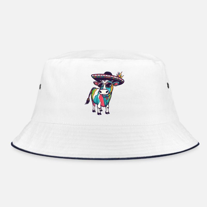 Kuh Comic Lustig Sombrero Bucket Hat