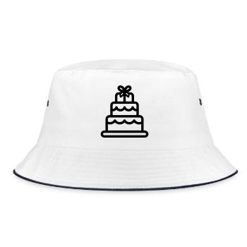gâteau de mariage - Bob - blanc/marine - Devant