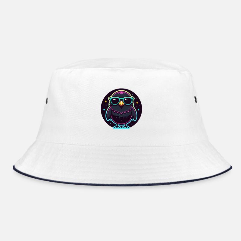 Neonschwarze Eule – auffällige Brille Bucket Hat