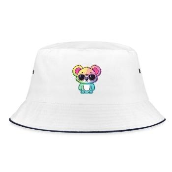Koala arc en ciel néon à lunettes - Bob - blanc/marine - Devant