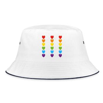 Cœurs arc-en-ciel de la fierté - Bob - blanc/marine - Devant