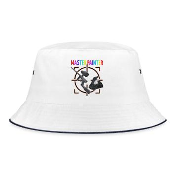 Paintball: Master Painter - Bucket Hat - white/navy - Front