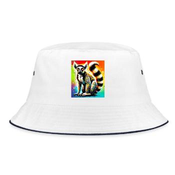 Lémurien - Bob - blanc/marine - Devant