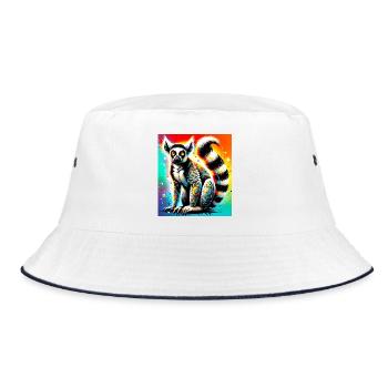 Lemur - Bucket Hat - white/navy - Front