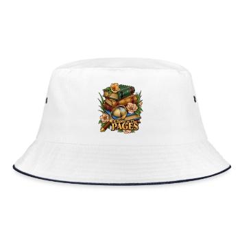 Clues in the Pages - Bucket Hat - white/navy - Front