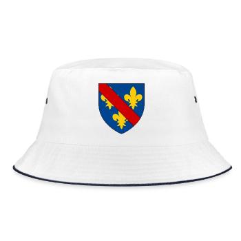Coat of arms of the Bourbonnais - Bucket Hat - white/navy - Front