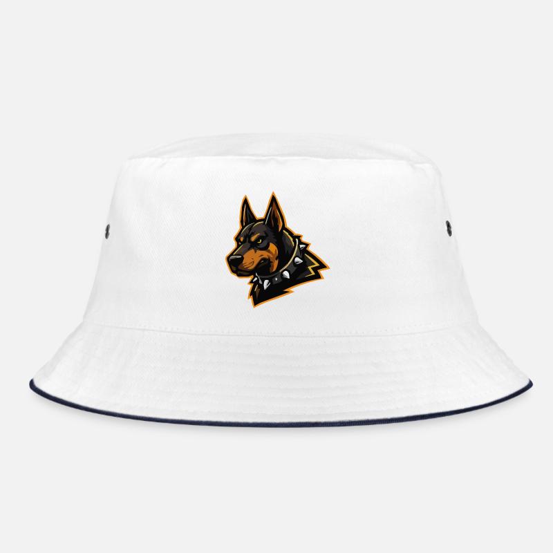 Doberman with spiked collar Bucket Hat
