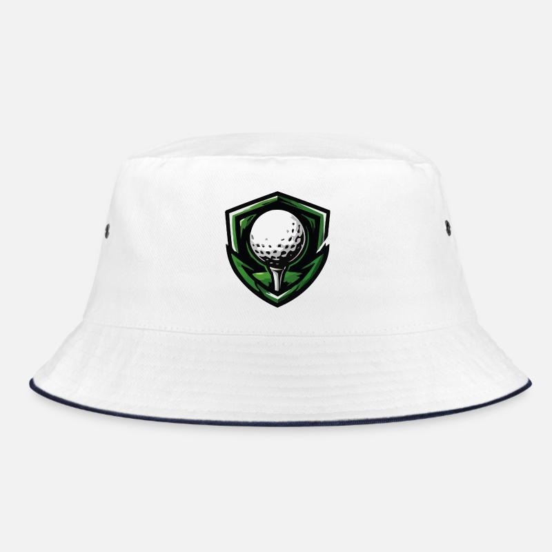 Shield Golf Ball Emblem Bucket Hat