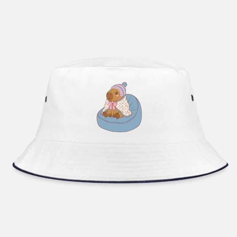 Cuddle Capybara Moonstar-Decke – Kawaii-Design Bucket Hat