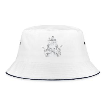 Classic Rock and Roll Ancient Philosopher Band T-S - Bucket Hat - white/navy - Front