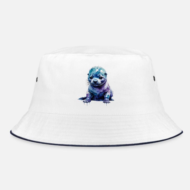 Wasserfarbener Seehundwelpe otter Bucket Hat