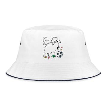 Wir Schafen das - Bucket Hat - Weiß/Navy - Vorne