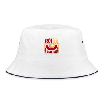 King of the barbecue - Bucket Hat - white/navy - Front