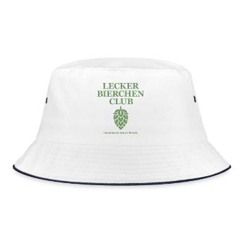 Lecker Bierchen Club - Durst kennt keine Uhrzeit - Bucket Hat - Weiß/Navy - Vorne
