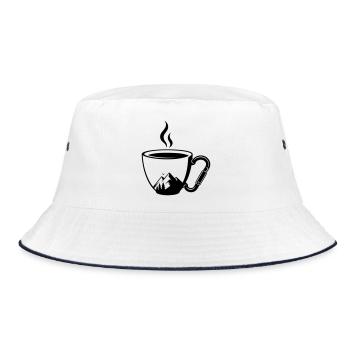 Montagnes Coffee Cup Carabiner en plein air - Bob - blanc/marine - Devant