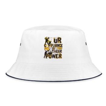Gegen Gewalt Für Freiheit - Bucket Hat - Weiß/Navy - Vorne