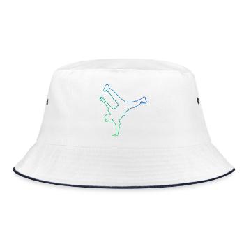 Gift idea for a breakdancer with street dance - Bucket Hat - white/navy - Front