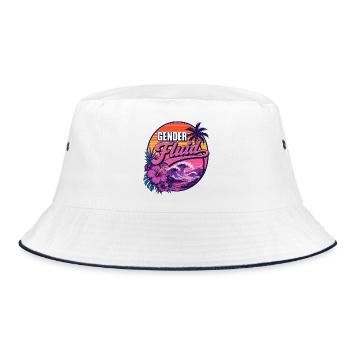 Pride Month LGBTQ -  Gender Fluid - Bucket Hat - white/navy - Front