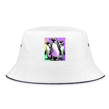 Penguin Penguins - Bucket Hat - white/navy - Front