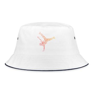 Gift idea for a hip-hop dancer with b-boying - Bucket Hat - white/navy - Front