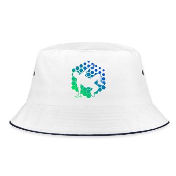 Gift idea for the hip-hop dancer with breakdancing - Bucket Hat - white/navy - Front