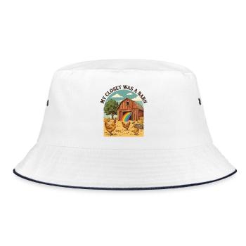 Pride Month LGBTQ - My Closet Was a Barn - Bucket Hat - white/navy - Front