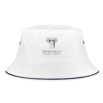 Luxury Minimalism Elegant & Timeless Premium - Bucket Hat - white/navy - Front