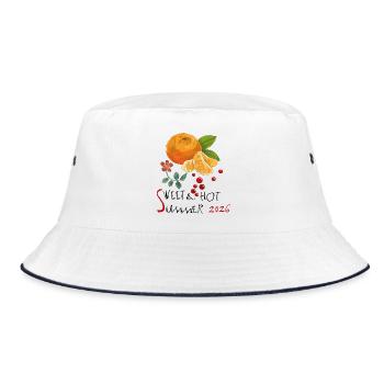 Sweet Summer 2026 - Bucket Hat - Weiß/Navy - Vorne
