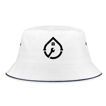 Logo du tuyau d’eau du plombier - Bob - blanc/marine - Devant