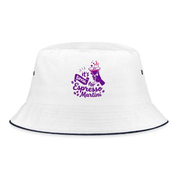 Time for espresso martini - Bucket Hat - white/navy - Front