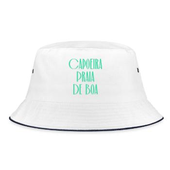 Capoeira Praia Boa - Bucket Hat - Weiß/Navy - Vorne