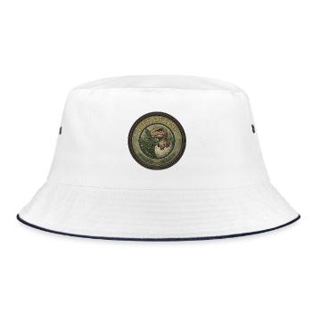 Dino Hatch Patch Forest - Bucket Hat - white/navy - Front