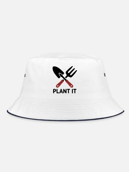 Logo Plant It d’outil de jardin - Bob - blanc/marine - Devant