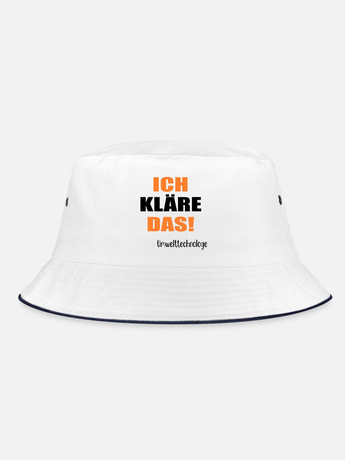Umwelttechnologe Abwasser - Bucket Hat - Weiß/Navy - Vorne