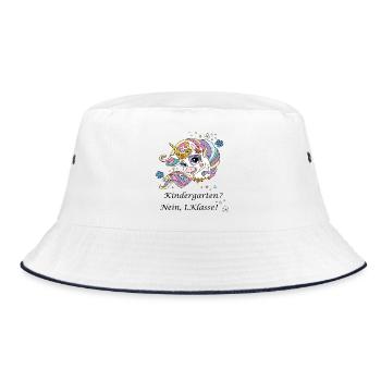 Erste Klasse - Bucket Hat - Weiß/Navy - Vorne