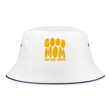La bonne maman dit des gros mots - Bob - blanc/marine - Devant
