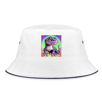 Gecko - Bucket Hat - white/navy - Front