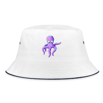 Pop Art du Calamar Violet - Bob - blanc/marine - Devant