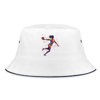 Handball Handball Player Handball Coach Fan Gift - Bucket Hat - white/navy - Front