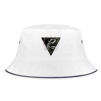 Aquarius Air Sign - Zodiac by Kék-Ina - Bucket Hat - white/navy - Front