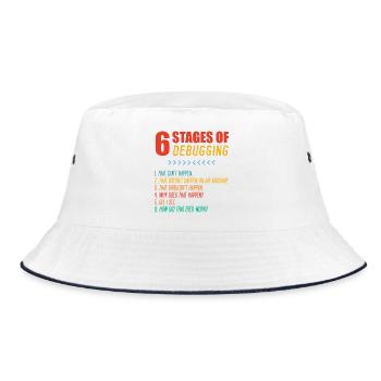Six phases debugging - Bucket Hat - white/navy - Front