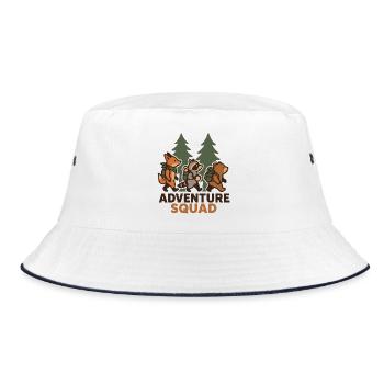 Hiking - Adventure Squad - Bucket Hat - white/navy - Front
