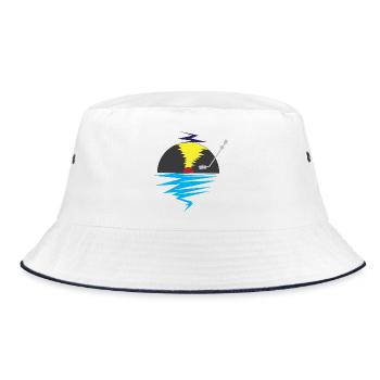 Vinyl - Bucket Hat - white/navy - Front