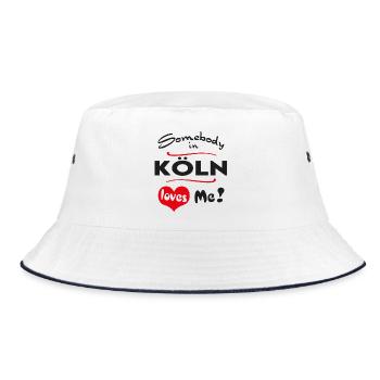 Ville de Cologne T-shirt urbain Ville Heimatliebe - Bob - blanc/marine - Devant