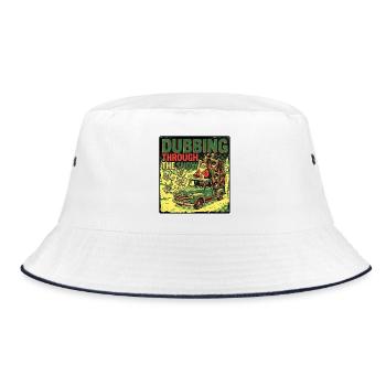 Dub Reggae Weihnachtsmann - Bucket Hat - Weiß/Navy - Vorne